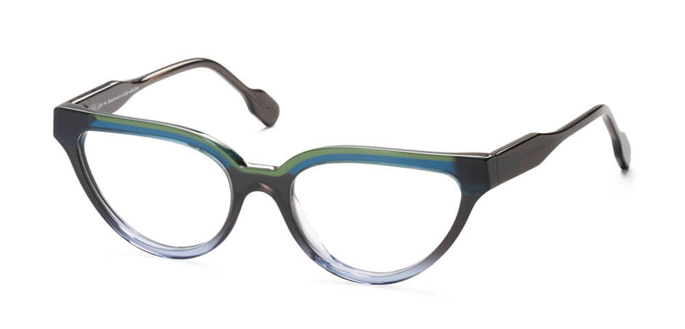 GREEN / SLATE BLUE / GRADIENT GREY
