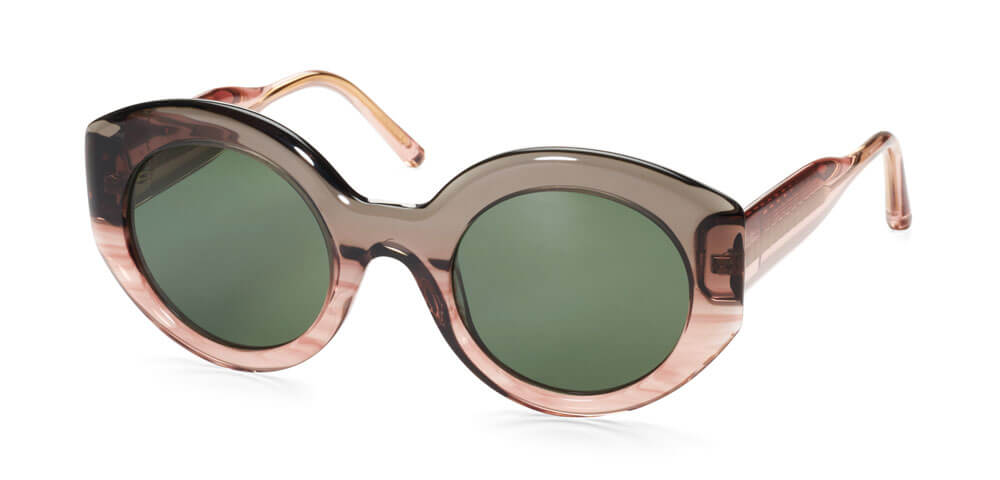 GRADIENT GREY-PINK - PLAIN GREEN LENS